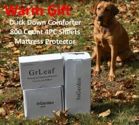 Down Comforter + Cotton Sheets Set + Mattress Protector